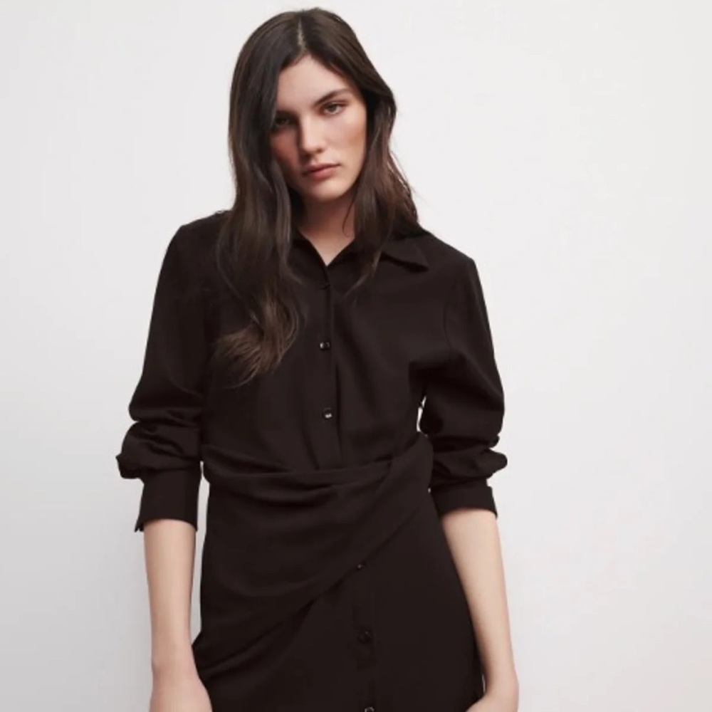 Zara Black Long-Sleeve Dress